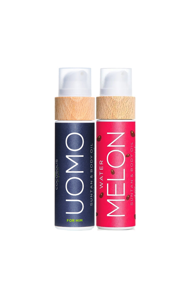 Huile de bronzage Homme - Visage & Corps - Uomo & Huile sublimatrice - Pastèque - 2 x 110 ml