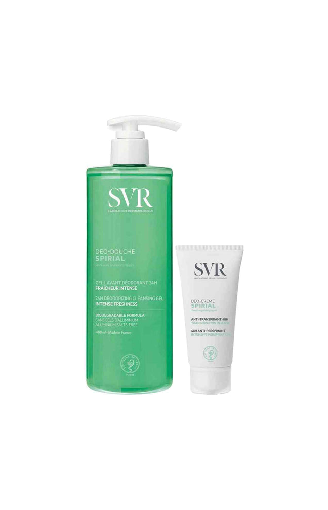 Gel lavant déodorant & soin anti-transpirant - Spirial- 2 produits