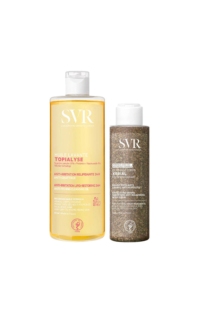 Huile lavante & gommage naturel - Topialyse & Xerial - Corps