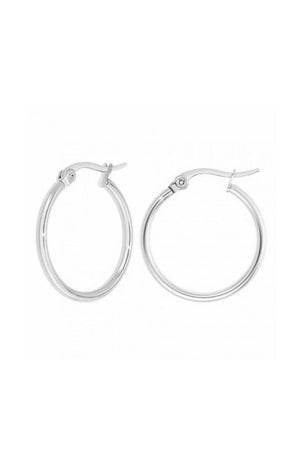 Boucles d'oreilles - Laiton & acier inoxydable - Argenté - 3 paires