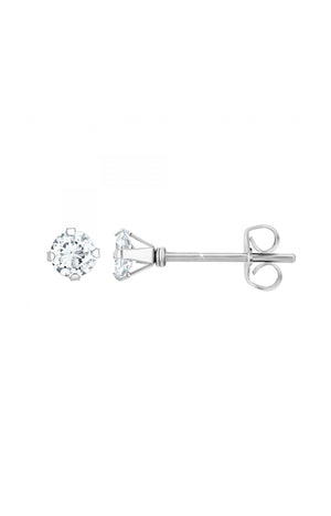 Boucles d'oreilles - Laiton & acier inoxydable - Argenté - 3 paires