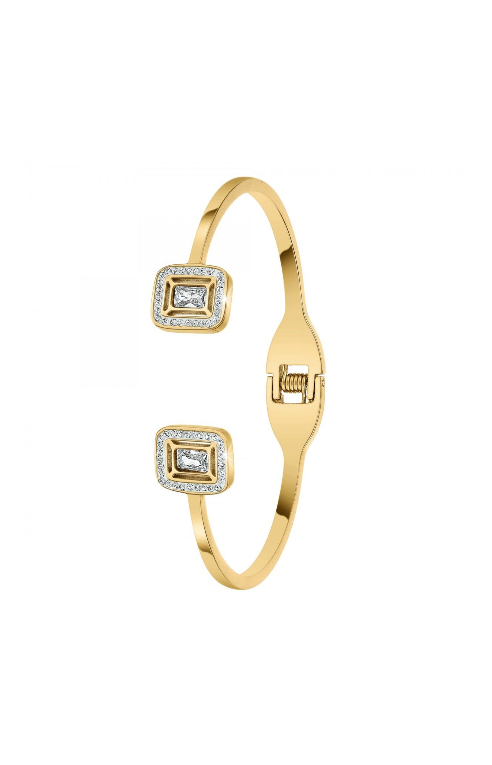 Bracelet - Acier onoxydable & cristaux - Doré