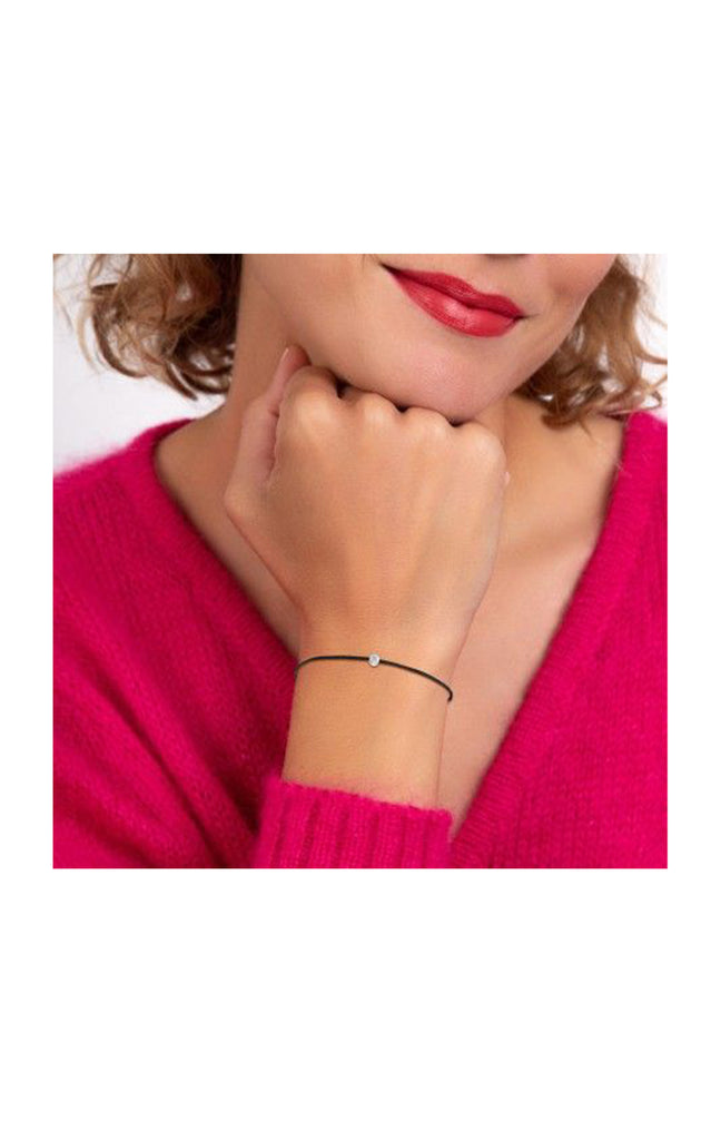 Bracelet - Laiton & diamant - Noir