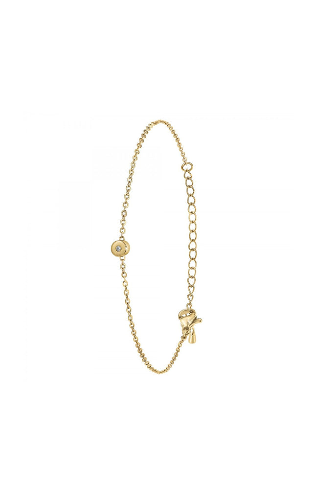 Bracelet - Laiton & diamant - Doré