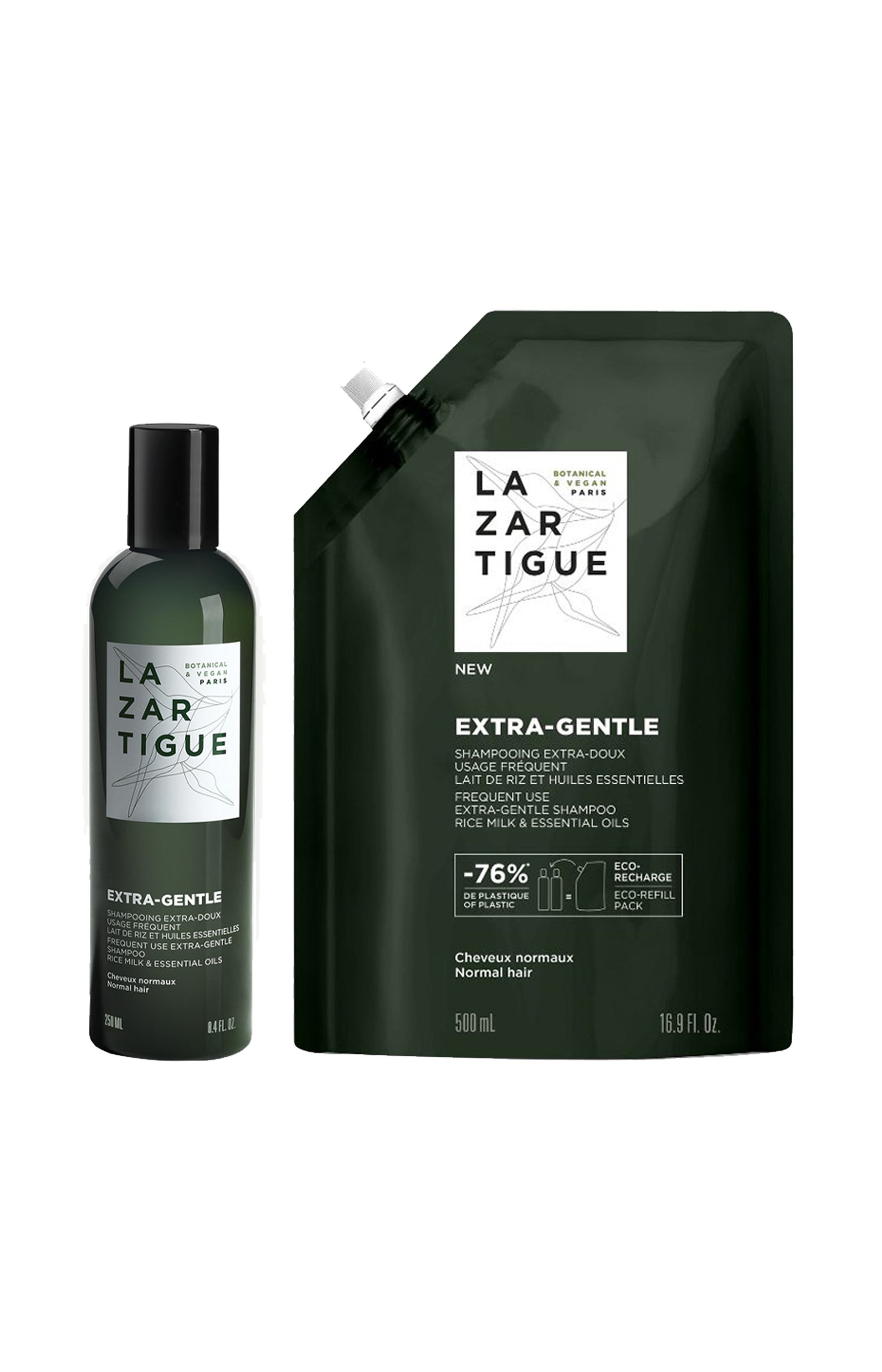 Shampoing extra-doux & recharge - Lait de riz