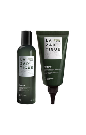 Pré-shampoing & shampoing purifiant régulateur de sébum - Argile blanche - Cuirs chevelus gras