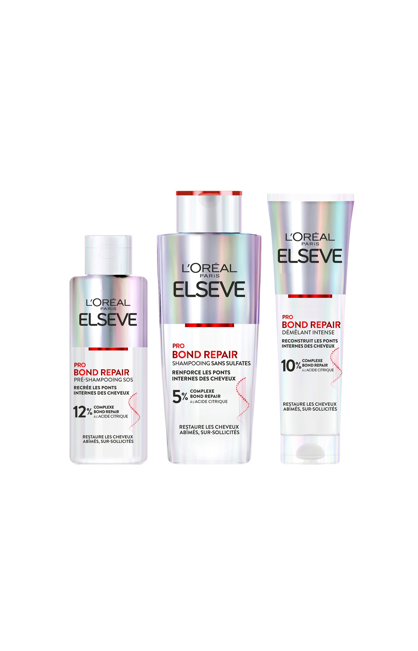 Routine cheveux décolorés & abimés - Pré-shampoing, shampoing & soin démêlant - 3 produits