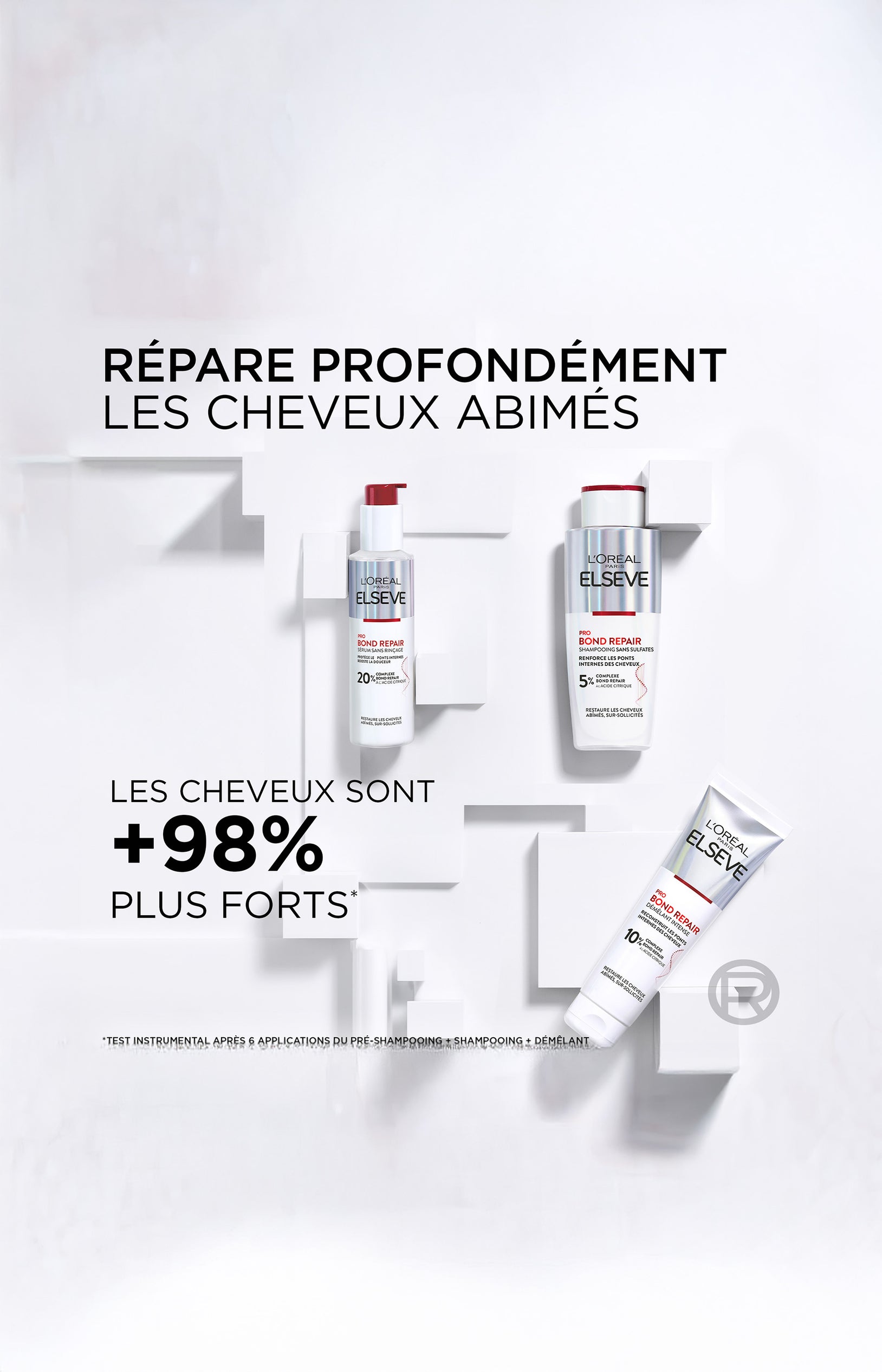 Routine cheveux décolorés & abimés - Pré-shampoing, shampoing & soin démêlant - 3 produits