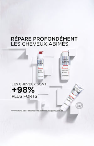 Routine cheveux décolorés & abimés - Pré-shampoing, shampoing & soin démêlant - 3 produits