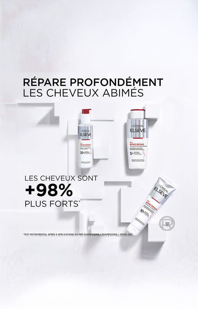 Routine cheveux décolorés & abimés - Pré-shampoing, shampoing & soin démêlant - 3 produits