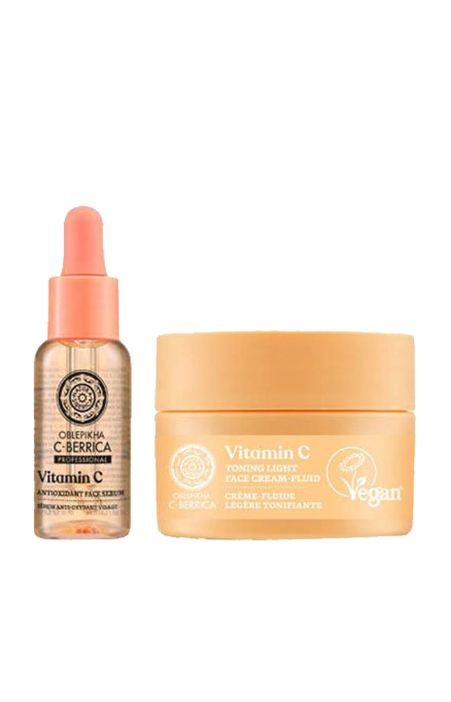 Sérum antioxydant & crème fluide légère tonifiante - Vitamine C - Visage