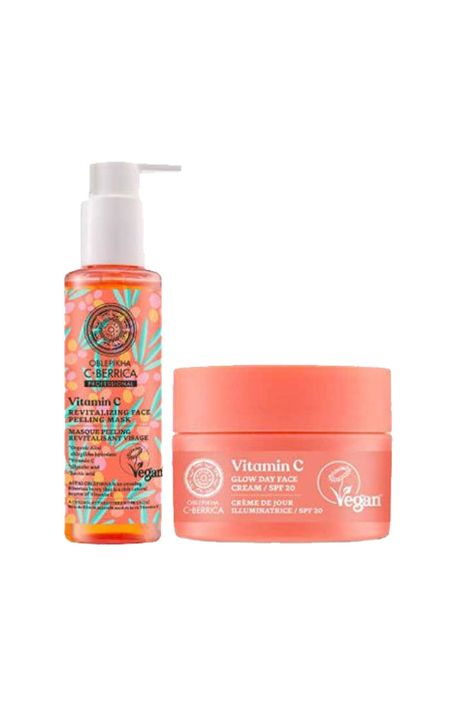 Masque peeling revitalisant & crème de jour illuminatrice - Vitamine C - Visage