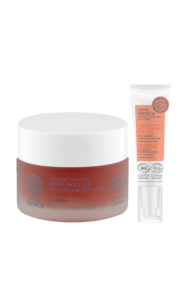Masque & gel contour des yeux anti-poches bio - Thé & rhodiola