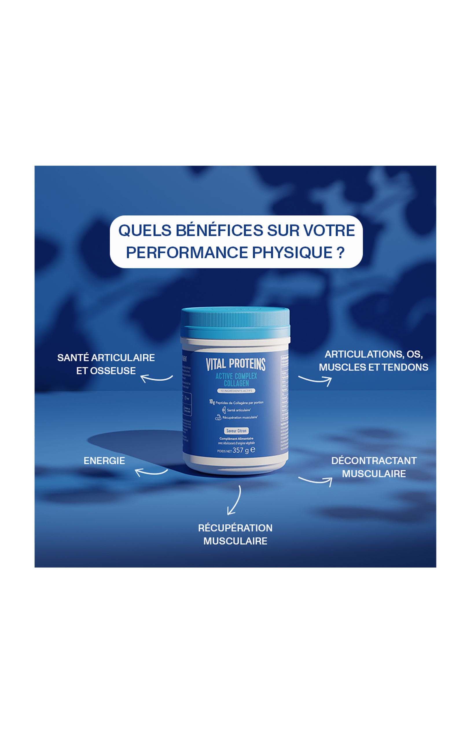 Collagène Active Complex - Citron - Muscles & articulation - 357 g