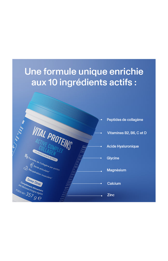 Collagène Active Complex - Citron - Muscles & articulation - 357 g