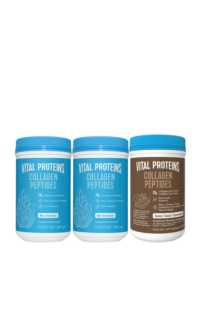 Collagène peptides - Goût Neutre + Peptides de Collagène cacao offert