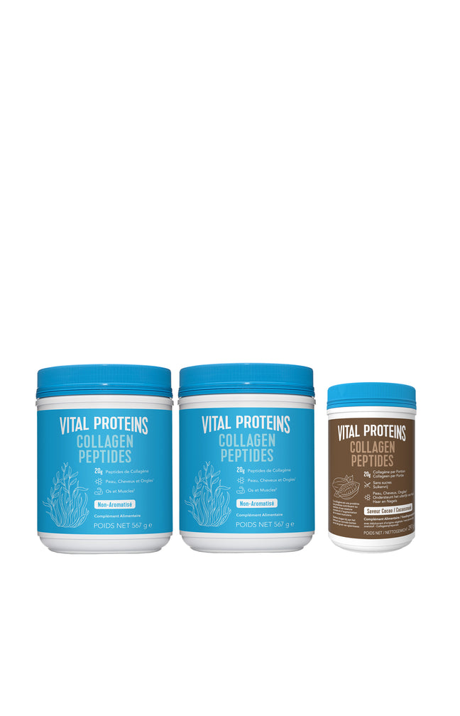 Collagène peptides - Goût Neutre - Grand format + Peptides de Collagène cacao offert