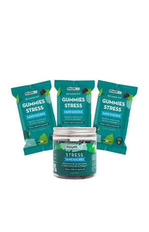 Cure gummies stress - Pomme verte - Sans sucres - 3 mois