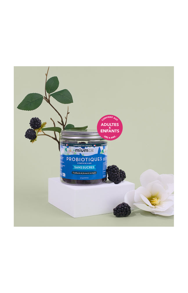 Cure gummies inconforts digestifs - Probiotiques - Sans sucres - Mûre - 2 mois