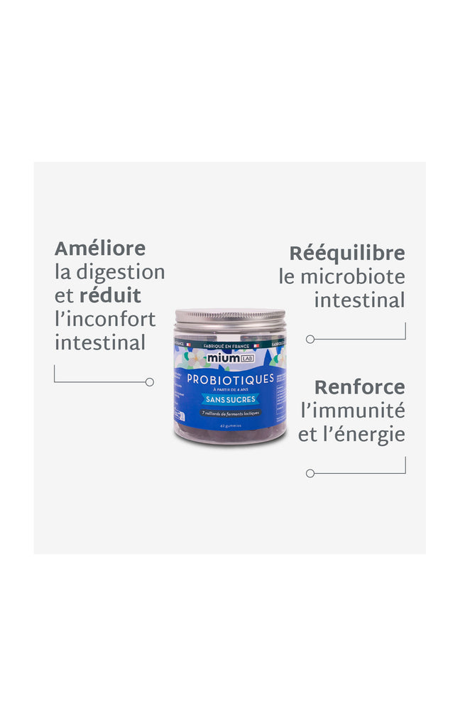 Cure gummies inconforts digestifs - Probiotiques - Sans sucres - Mûre - 2 mois