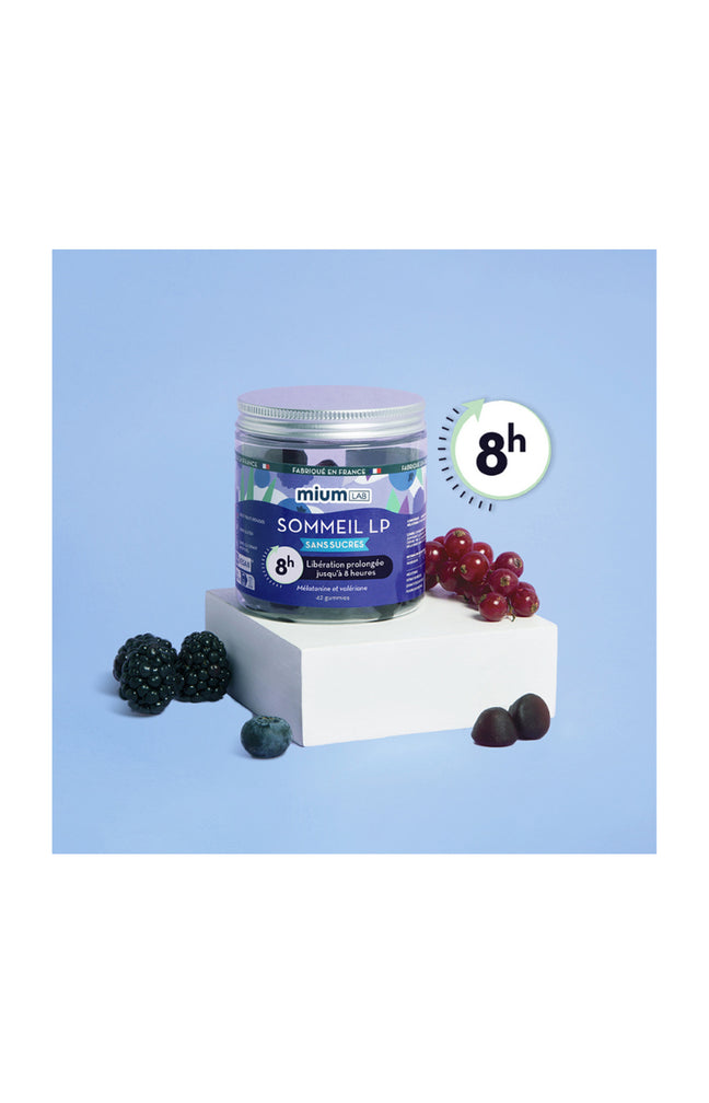 Cure gummies sommeil - Anti réveils nocturnes - Sans sucres - Fruits rouges - 3 mois
