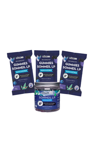 Cure gummies sommeil - Anti réveils nocturnes - Sans sucres - Fruits rouges - 3 mois