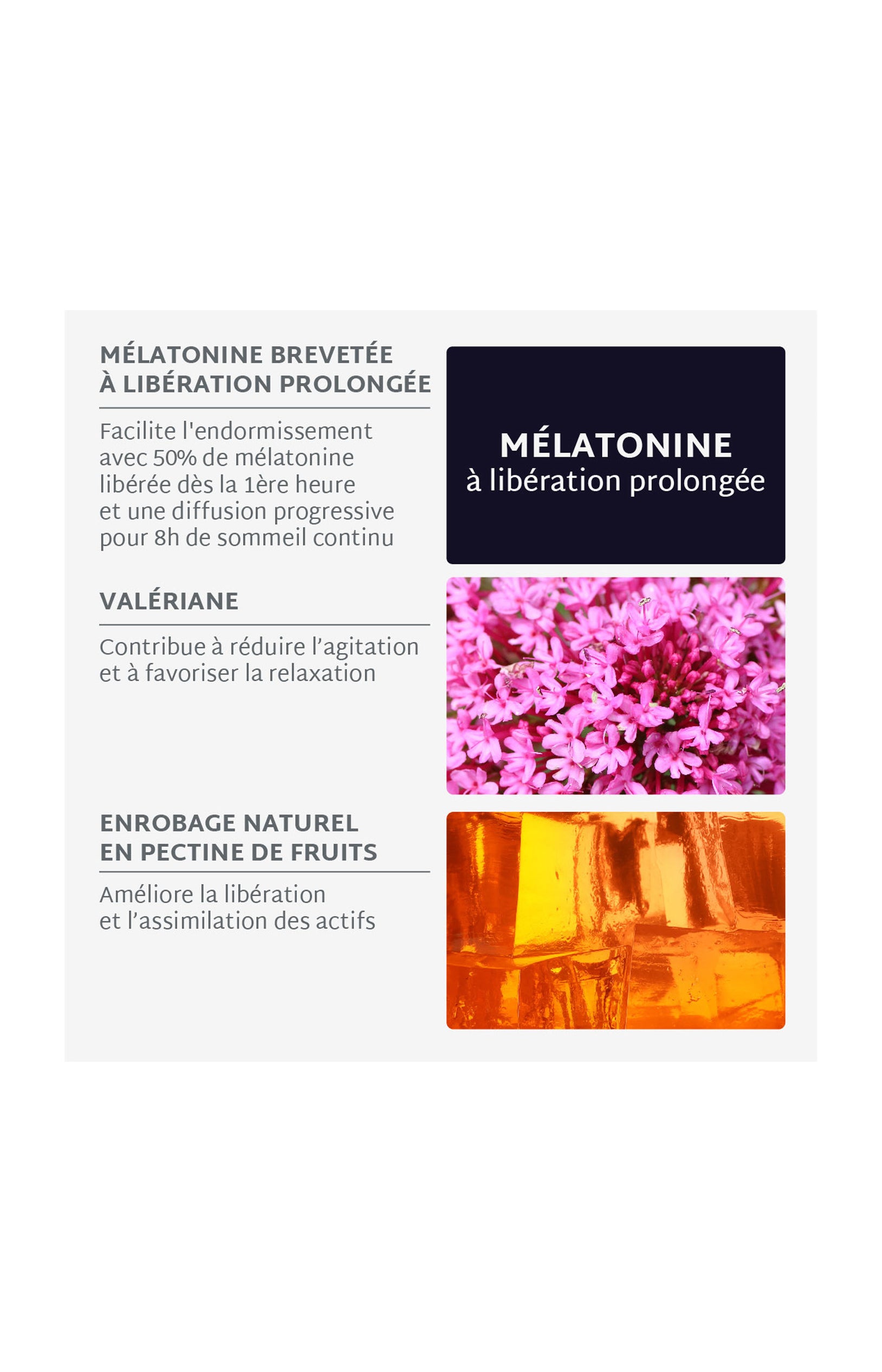 Cure gummies sommeil - Anti réveils nocturnes - Sans sucres - Fruits rouges - 3 mois