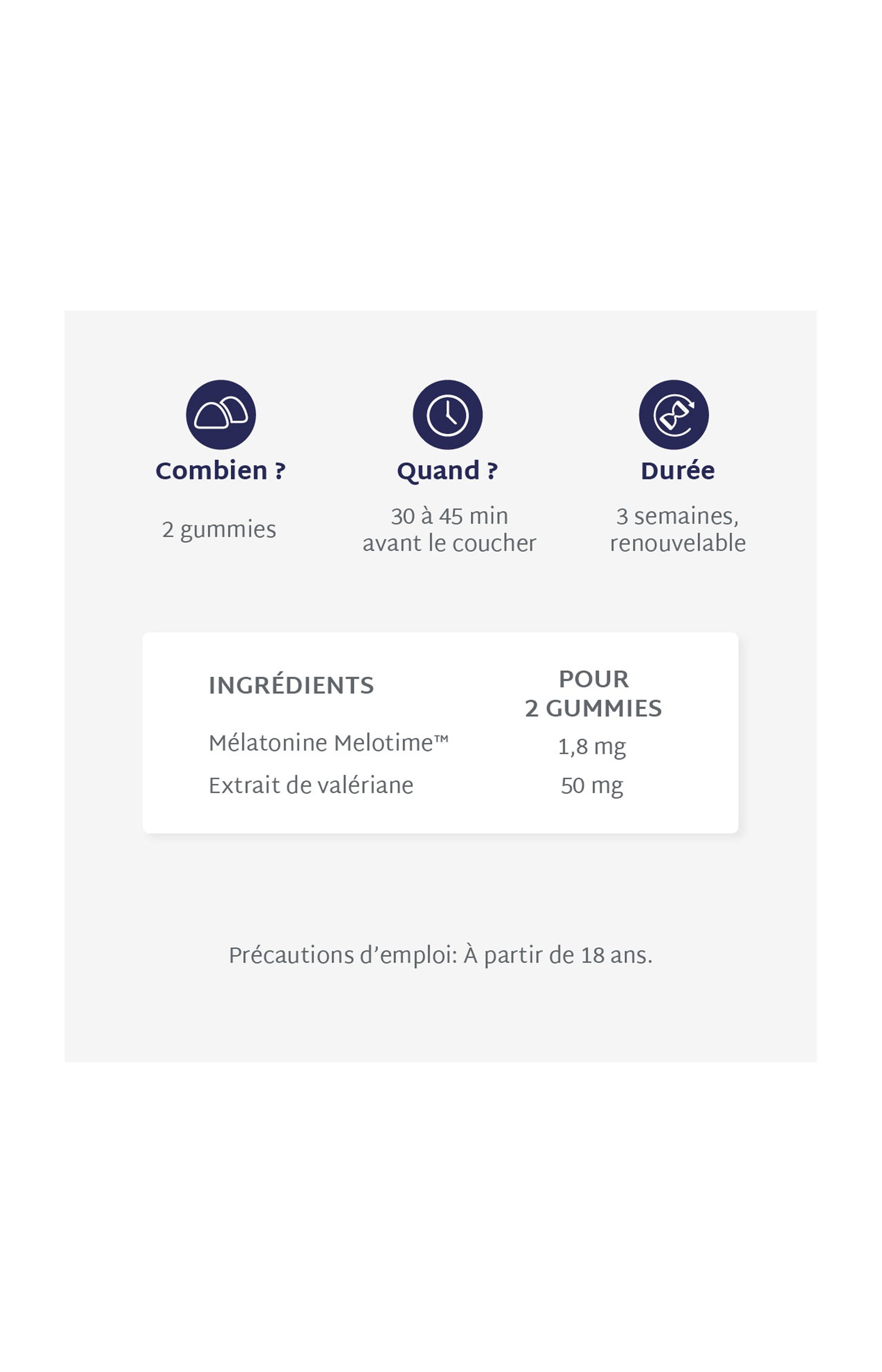 Cure gummies sommeil - Anti réveils nocturnes - Sans sucres - Fruits rouges - 3 mois