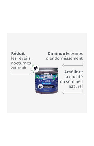 Cure gummies sommeil - Anti réveils nocturnes - Sans sucres - Fruits rouges - 3 mois