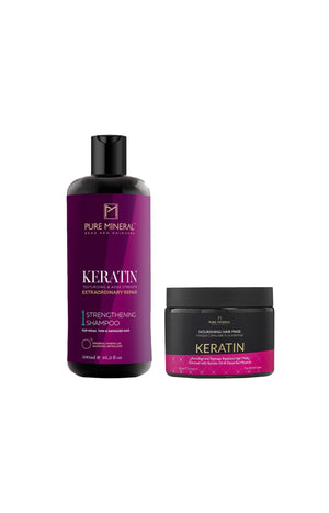 Routine à la kératine - Cheveux fins et fragilisés - 2 produits