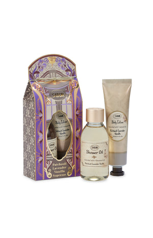 Kit gel douche & lait hydratant - Vanille, lavande & patchouli - Corps