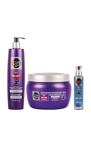 Routine anti-reflets jaunes - Kératine - Cheveux blonds - 3 produits - Keragold