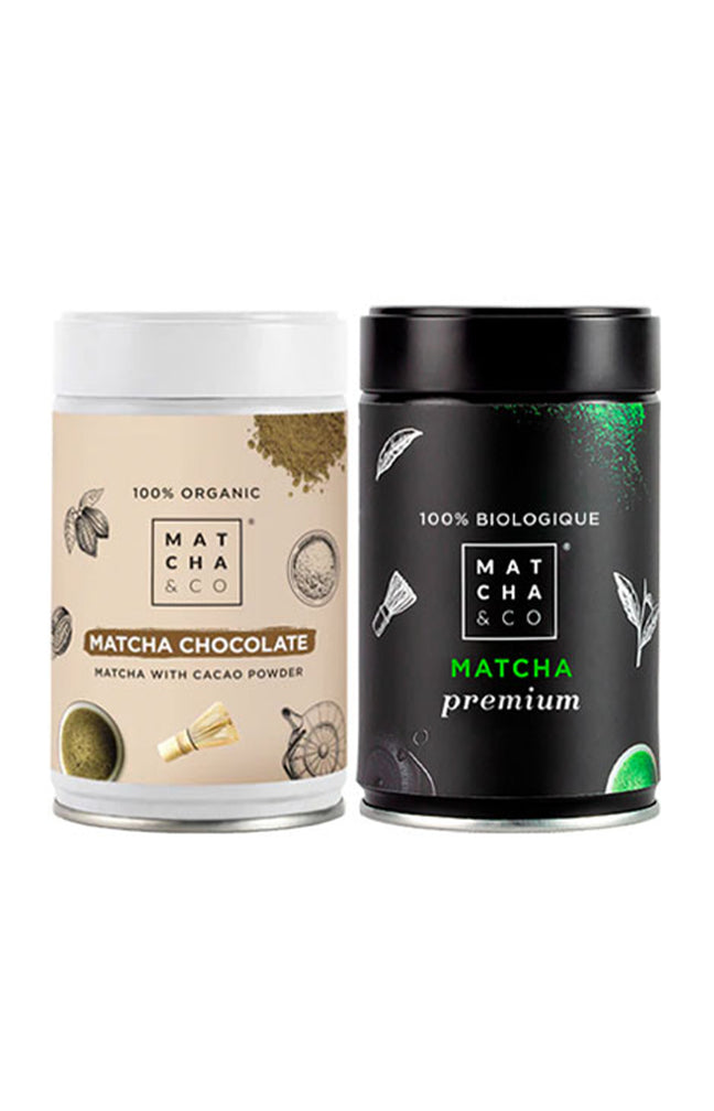 Thé matcha bio - Duo premium & chocolat - 2 produits
