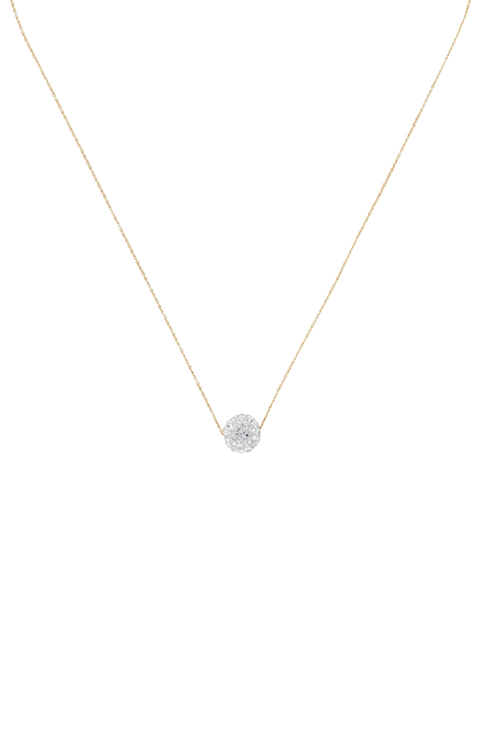 Collier Bulle de crystal - Or jaune & zirconium
