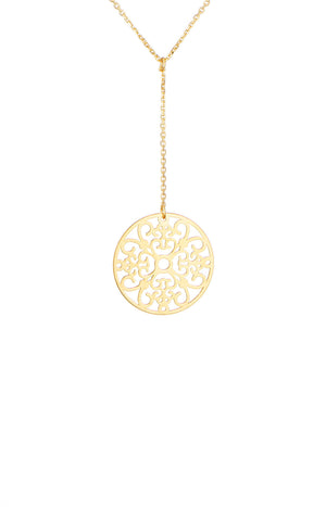 Collier Rosace pendante - Or jaune