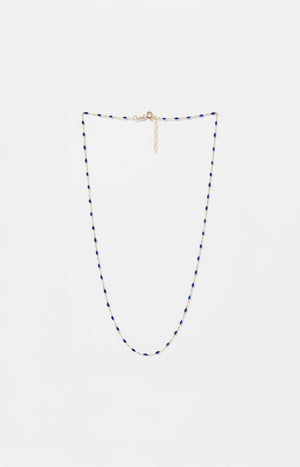Collier Amada - Or jaune & bleu