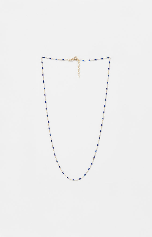Collier Amada - Or jaune & bleu