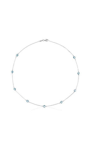 Collier Colors - Or blanc & topaze