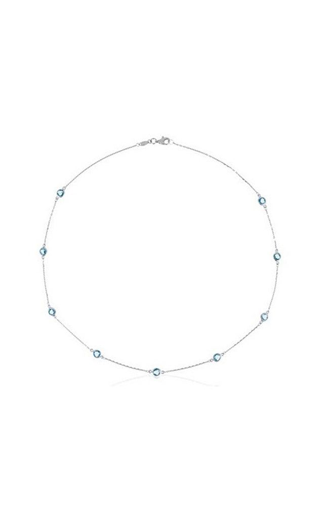 Collier Colors - Or blanc & topaze
