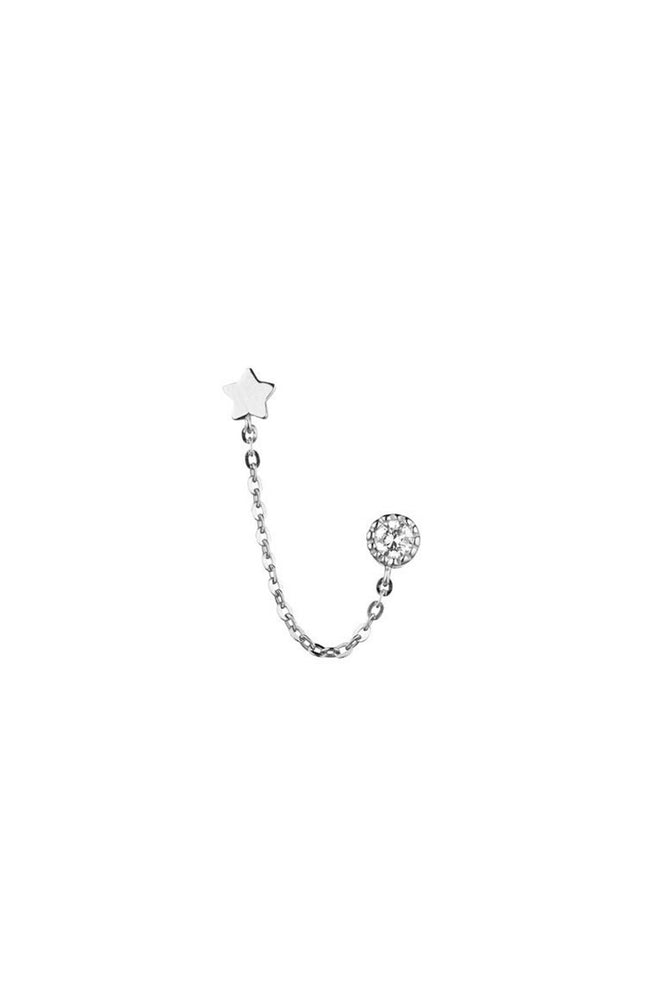 Boucles d'oreilles Royal - Or blanc & zirconium