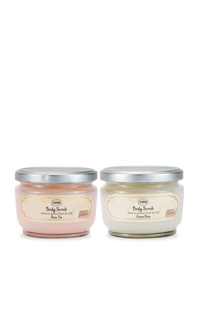Gommages aux sels de la mer Morte - Rose verte & Rose thé - Corps - 2 x 320 g