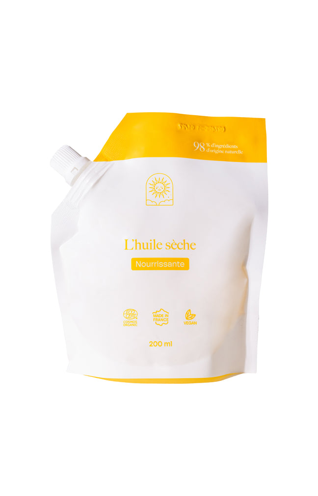 Recharge huile sèche nourrissante bio - Corps & cheveux - 200 ml