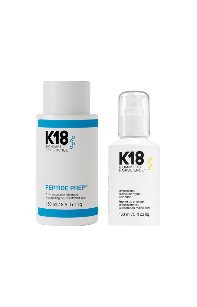 Shampoing peptides détoxifiant & brume réparatrice sans rinçage - 2 produits