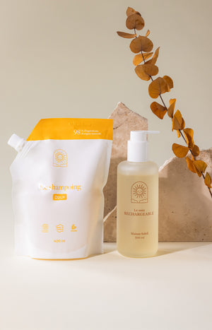 Shampoing doux bio & recharge - Flacon transparent