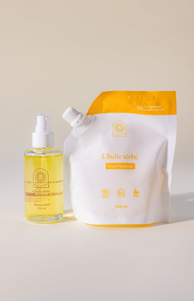 Huile sèche nourrissante bio & recharge - Corps & cheveux