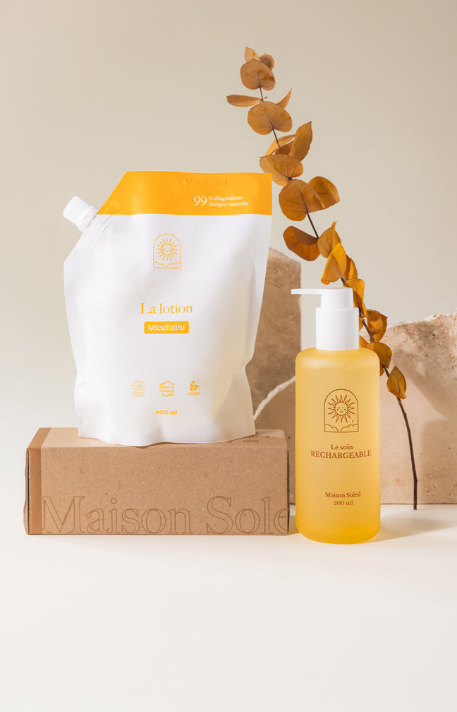 Lotion micellaire bio & recharge - Flacon jaune - Visage