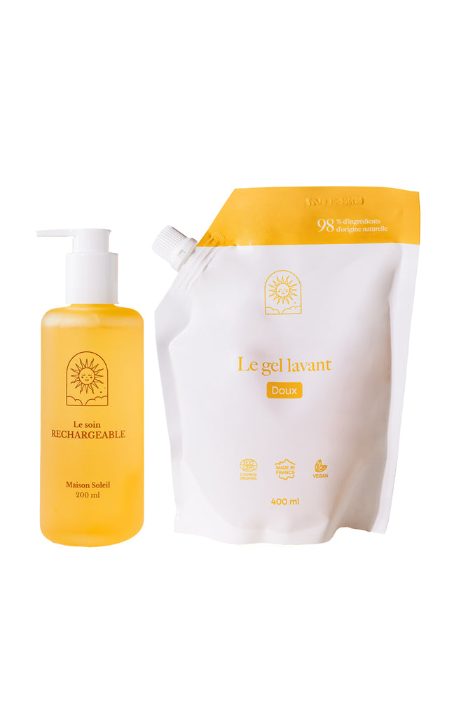 Gel lavant doux bio & recharge - Flacon jaune - Corps