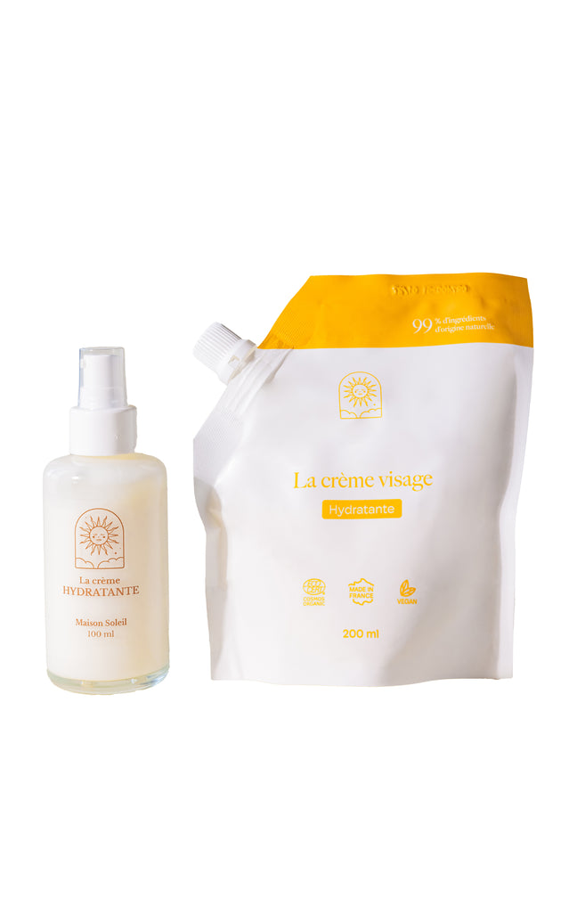 Crème hydratante bio & recharge - Visage