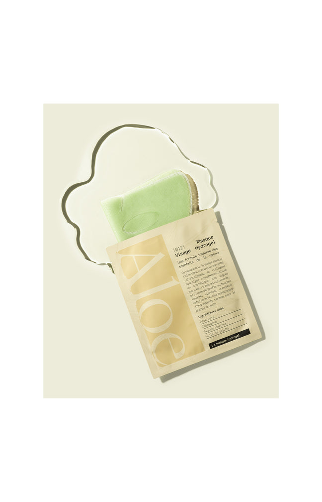 Masque hydrogel hydratant - Aloe vera & collagène - Visage - 1 unité