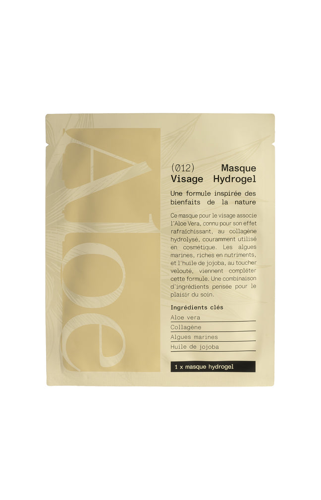 Masque hydrogel hydratant - Aloe vera & collagène - Visage - 1 unité